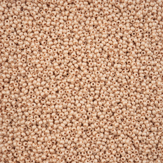 11/0 Czech Seed Beads #43185 Pearl Beige Luster Terra 23g
