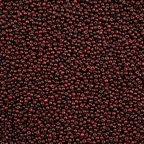 11/0 Czech Seed Beads #43191 Op Travertine Red 24g