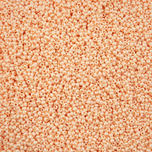 11/0 Czech Seed Beads #43193 Pearl Peach Luster Terra 23g