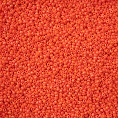 11/0 Czech Seed Beads #43197 Opaque Orange Matte Rainbow 23g