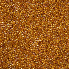 11/0 Czech Seed Beads #43198 Silver Lined Orange Rainbow 23g