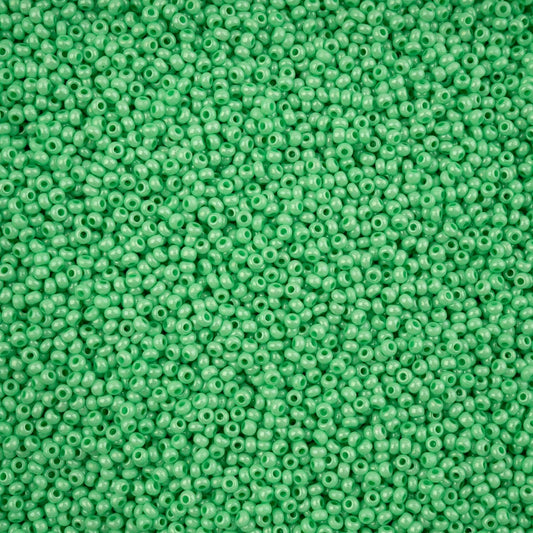 11/0 Czech Seed Beads #43204 Bright Mint Green Sfinx Terra 23g