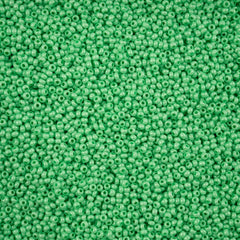 11/0 Czech Seed Beads #43204 Bright Mint Green Sfinx Terra 23g