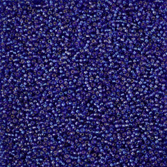 11/0 Czech Seed Beads #43216 Silver Lined Cobalt Blue Rainbow 23g