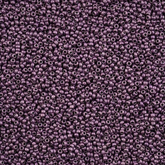 11/0 Czech Seed Beads #43220 Metallic Terra Matte Purple 24g