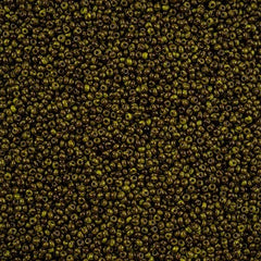 11/0 Czech Seed Beads #43227 Op Travertine Black 24g