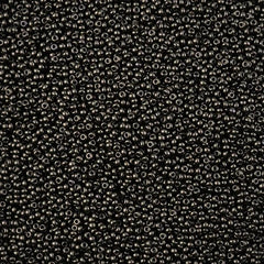 11/0 Czech Seed Beads #43229 Pearl Grey Jet Terra 23g