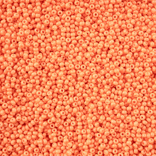 11/0 Czech Seed Beads #43235 Op Orange Chalk Solgel 23g