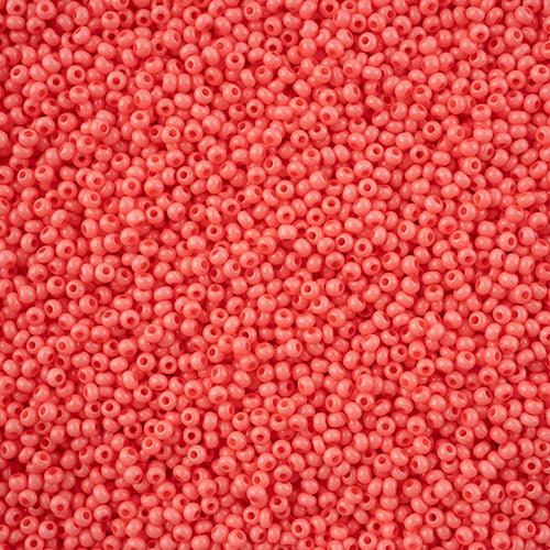 11/0 Czech Seed Beads #43236 Op Pink Chalk Solgel 23g