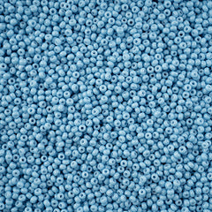 11/0 Czech Seed Beads #43244 Op Lt Blue Chalk Solgel 23g