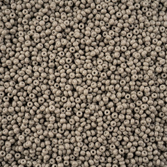 11/0 Czech Seed Beads #43255 Op Grey Chalk Solgel 23g