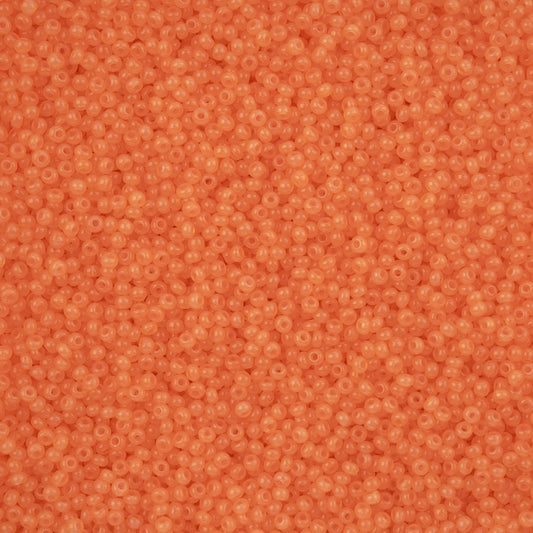 11/0 Czech Seed Beads #43257 Alabaster Orange Solgel 23g