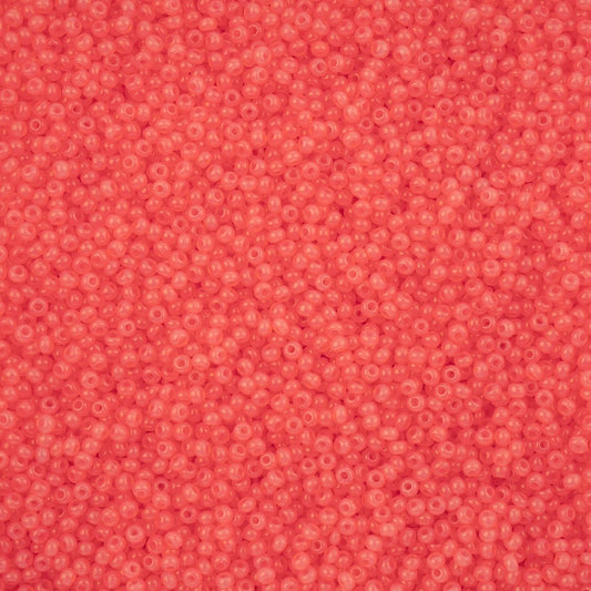 11/0 Czech Seed Beads #43258 Alabaster Pink Solgel 23g
