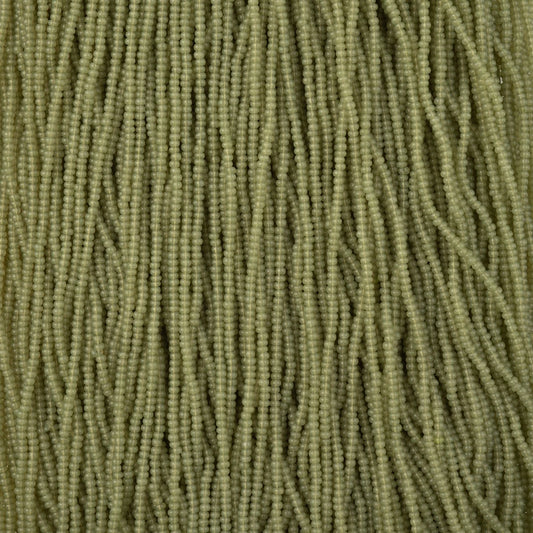11/0 Czech Seed Beads #43270 Alabaster Avocado Solgel 6 Strand Hank