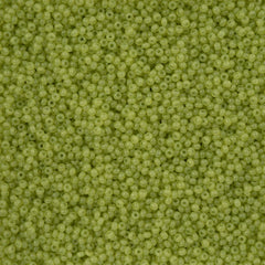 11/0 Czech Seed Beads #43271 Alabaster Light Green Solgel 23g