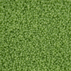 11/0 Czech Seed Beads #43272 Alabaster Green Solgel 23g