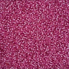 11/0 Czech Seed Beads #43283 Silver Lined Bubblegum Pink Solgel 23g