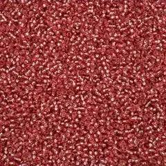 11/0 Czech Seed Beads #43284 Silver Lined Dark Pink Solgel 23g