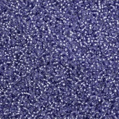 11/0 Czech Seed Beads #43289 Silver Lined Purple Solgel 23g