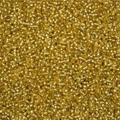 11/0 Czech Seed Beads #43292 Silver Lined Mustard Solgel 23g