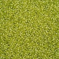 11/0 Czech Seed Beads #43294 Silver Lined Light Green Solgel 23g