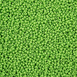 11/0 Czech Cut Seed Beads #37018 Opaque Light Green 13g