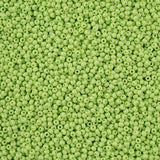 11/0 Czech Cut Seed Beads #37019 Opaque Pale Green 13g