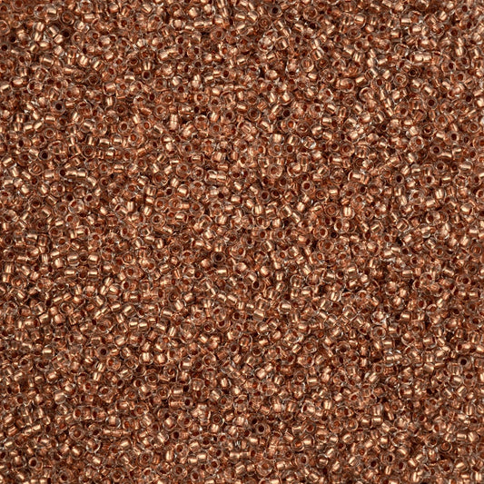 11/0 Czech Cut Seed Beads #37085 Copper Lined 13g