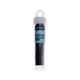 9/0 Czech 3-Cut Seed Beads Opaque Black 13g