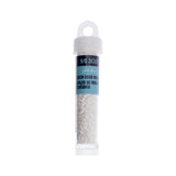 9/0 Czech 3-Cut Seed Beads Opaque White Rainbow 13g