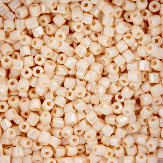 9/0 Czech 3-Cut Seed Beads Opaque White Eggshell 13g