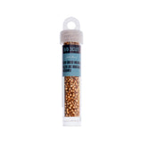 9/0 Czech 3-Cut Seed Beads Opaque Gold Metallic 13g