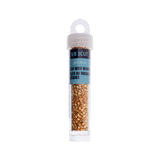 9/0 Czech 3-Cut Seed Beads Opaque Gold Premium 13g