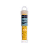 9/0 Czech 3-Cut Seed Beads Opaque Golden Yellow Luster 13g