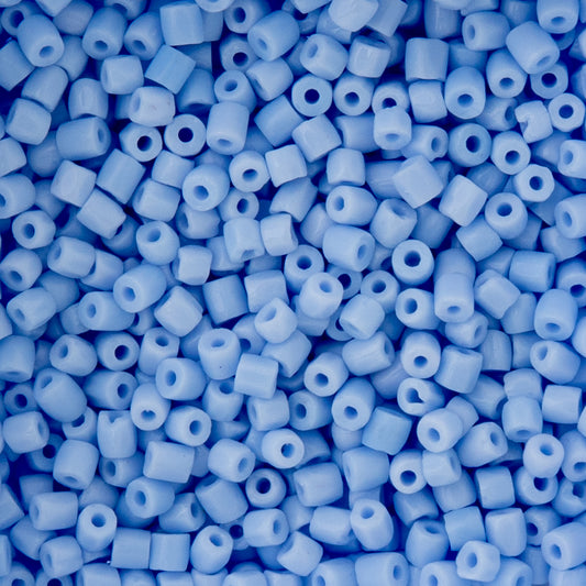 9/0 Czech 3-Cut Seed Beads Opaque Powder Blue 13g