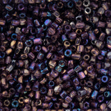 9/0 Czech 3-Cut Seed Beads Transparent Amethyst AB 13g