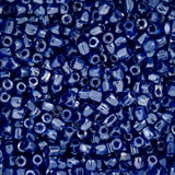 9/0 Czech 3-Cut Seed Beads Transparent Dark Blue Luster 13g