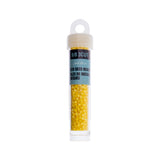 9/0 Czech 3-Cut Seed Beads Opaque Yellow Luster 13g