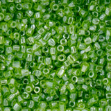 9/0 Czech 3-Cut Seed Beads Transparent Light Green Luster 13g