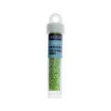 9/0 Czech 3-Cut Seed Beads Transparent Light Green Luster 13g