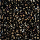 9/0 Czech 3-Cut Seed Beads Opaque Brown AB 13g