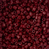 9/0 Czech 3-Cut Seed Beads Opaque Dark Red Wine 13g