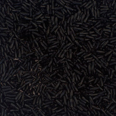 #3 Twisted Czech Bugle Beads Opaque Black 25g Bag