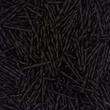 25mm Twisted Czech Bugle Beads Opaque Black 25g Bag