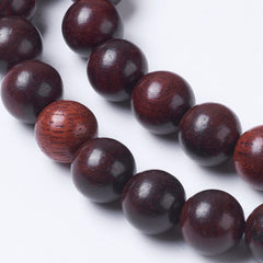 8mm Natural Burmese Rosewood Beads 49/Strand