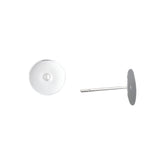Silver Stainless Earring Studs with 8mm Pad 100/pk
