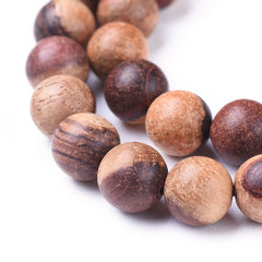 8mm Sandy Brown Rosewood Beads 50/Strand