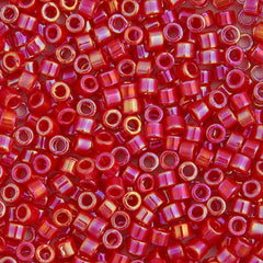 11/0 Delica Bead #0162 Opaque Red AB 50g Bag