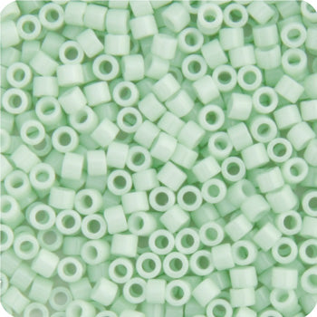 11/0 Delica Bead #1496 Opaque Light Green Mint 5.2g