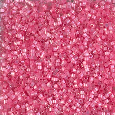 11/0 Delica Bead #1867 Silk Rose AB Inside Dyed 5.2g